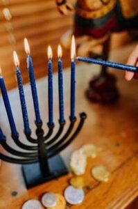 Jewish Candles Blue